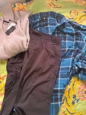 Proof passport pants, Volcom flannel, Joes top